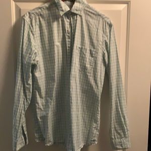 Lacoste casual button-down in mint green gingham